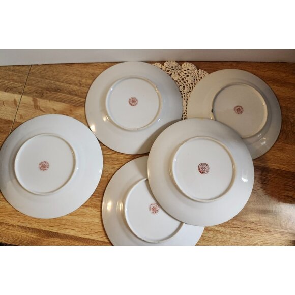 5- Pastel Lustreware Handpainted in Japan 7" Vintage Lunch Plates - Picture 13 of 13